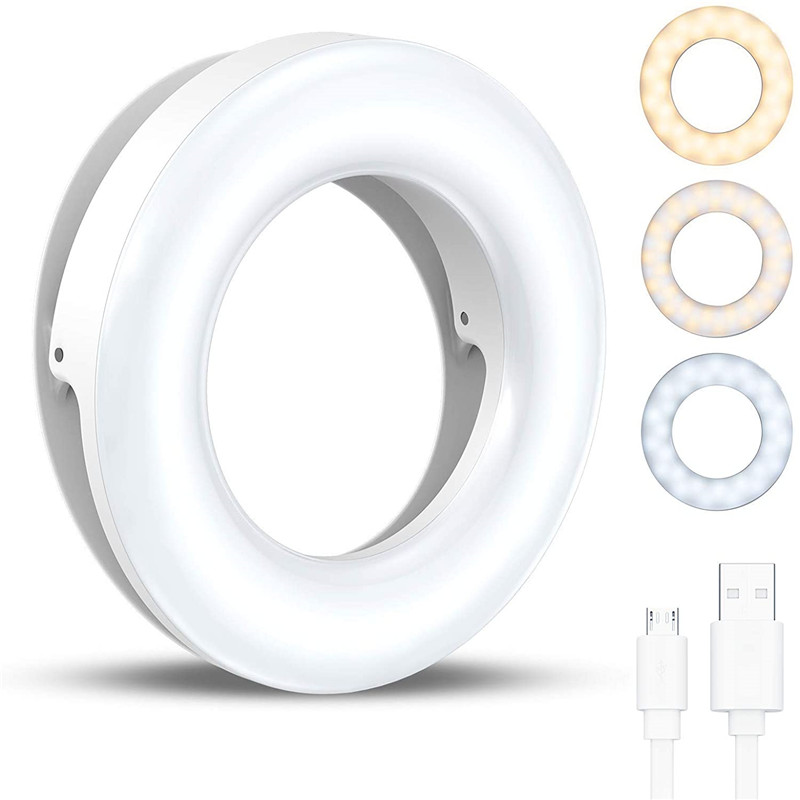 Photography Lighting Circle - Taşınabilir LED Klip Halka Işık 40