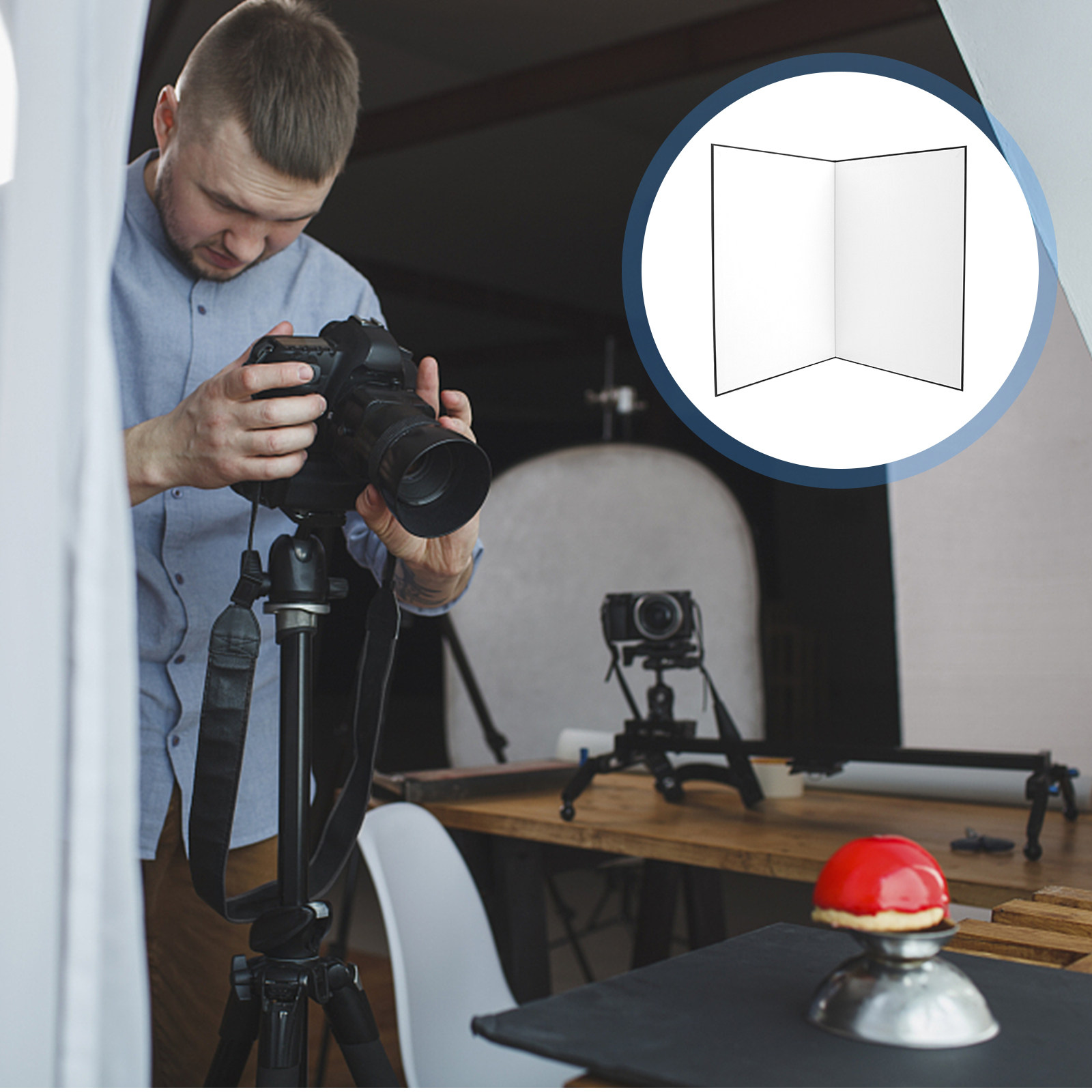 Photography Lighting For Food - Katlanabilir A3 Fotoğrafçılık Yansıtıcı Levha Çift