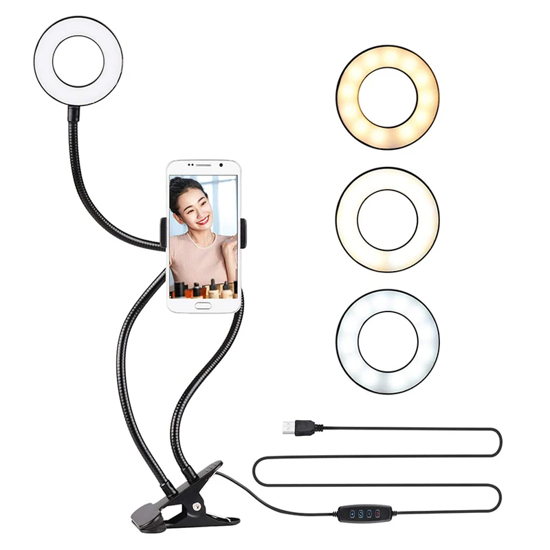 Photography Lighting Circle - Esnek Cep Telefonu Tutucu ile evrensel