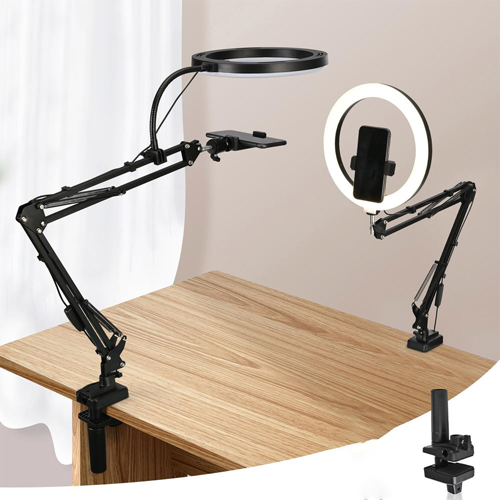 Photography Lighting Circle - Standlı ve Telefon Tutuculu Halka Işık
