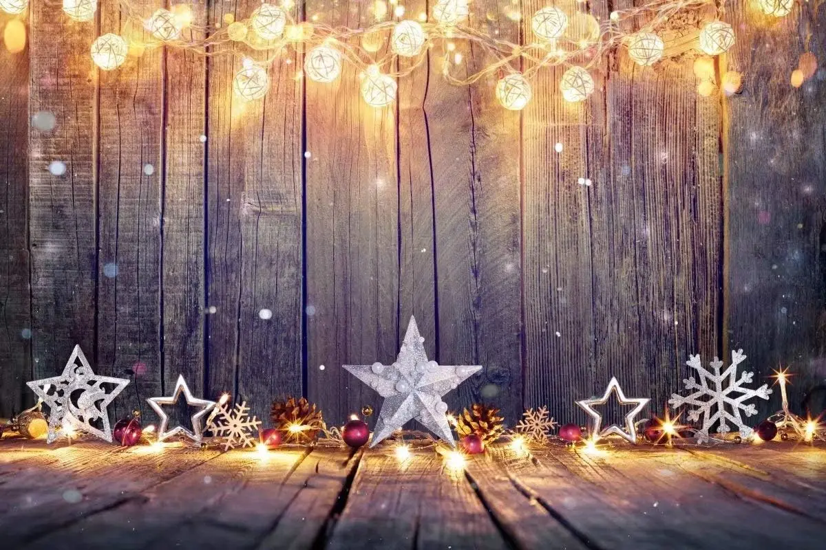 Vintage Photography Lighting - Noel Arka Planı Vintage Ahşap Masa