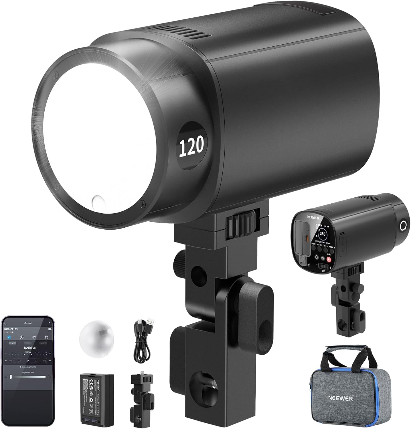 Portable Strobe Monolight - NEEWER Q120 120Ws 2.4G TTL Dış