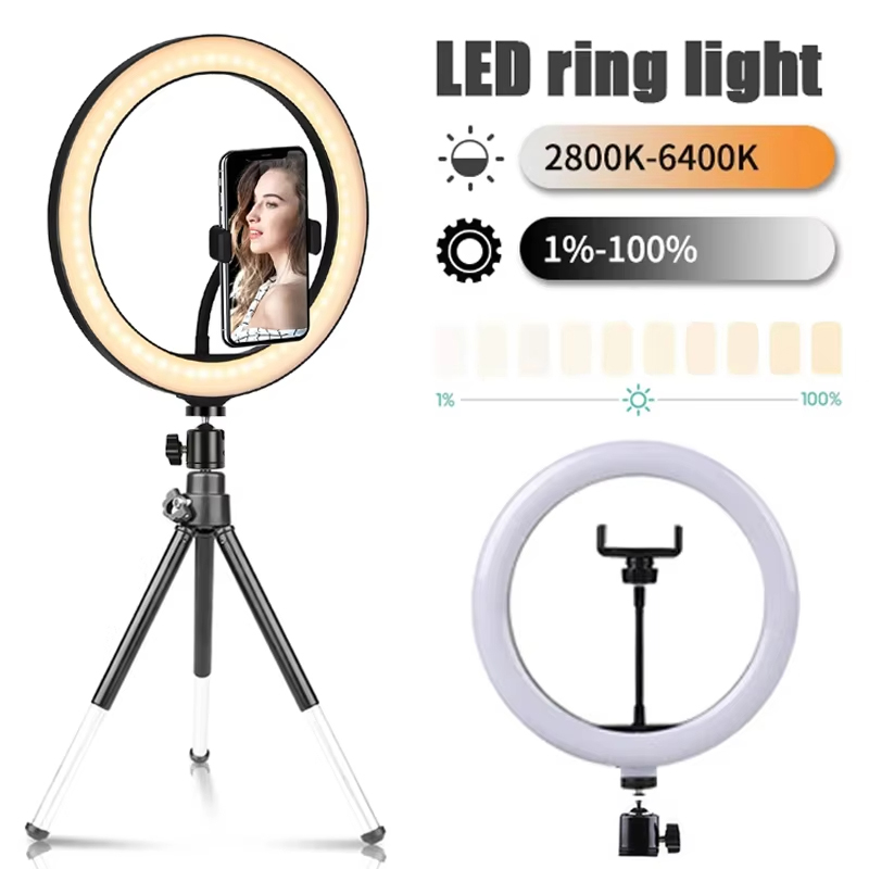 Photography Lighting Circle - 10 inç Selfie Halka Işık Fotoğrafçılık