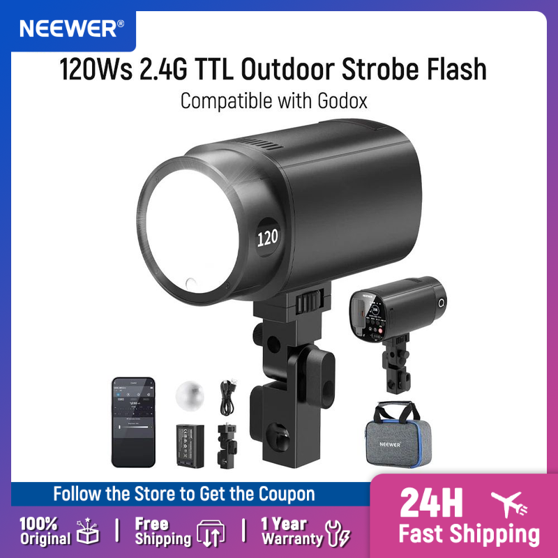 Portable Strobe Monolight - NEEWER Q120 120Ws 2.4G TTL Dış