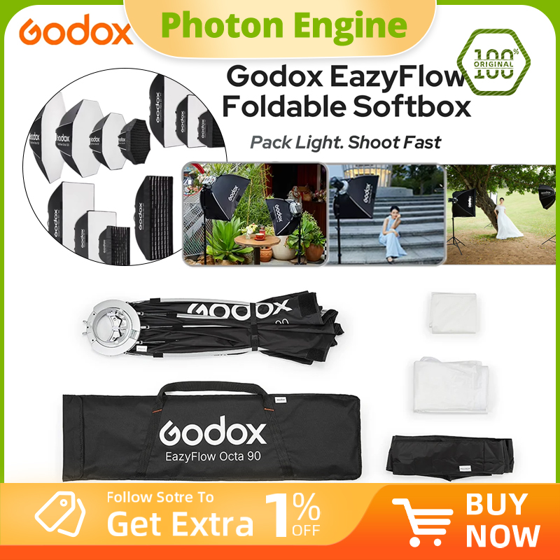 Photography Lighting Godox - Godox EazyFlow serisi Katlanabilir Softbox Bowens