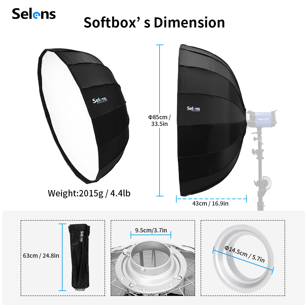 Selens 85cm şemsiye Radar Soft - Beauty Dish 55Cm incelemesi ve fiyatı
