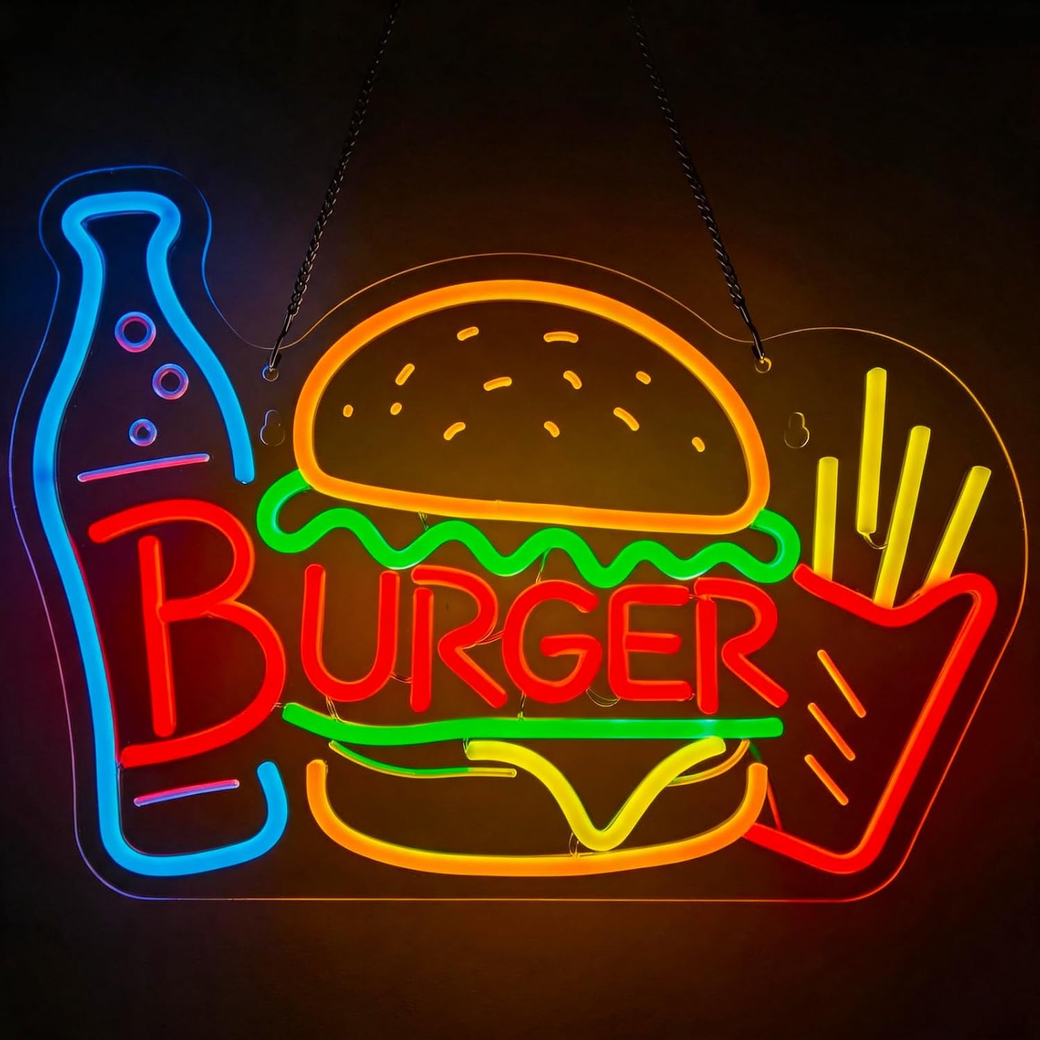 Burger Neon Tabela İşletme San - Photography Lighting For Food incelemesi ve fiyatı