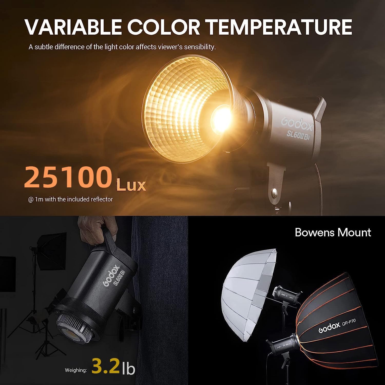 Godox SL60IID SL60IIBi 75W Gün - Photography Lighting Godox incelemesi ve fiyatı
