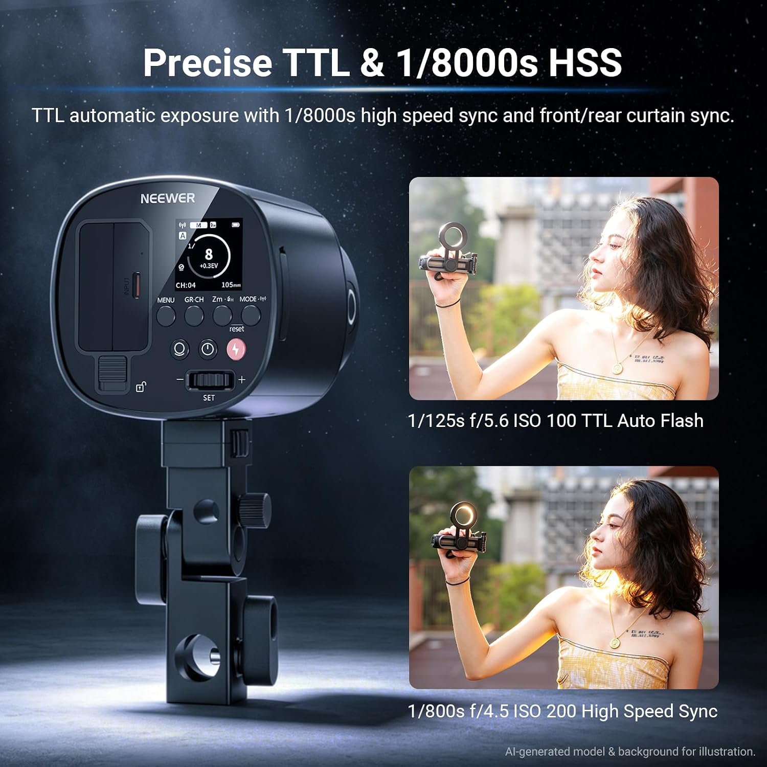 NEEWER Q120 120Ws 2.4G TTL Dış - Portable Strobe Monolight incelemesi ve fiyatı